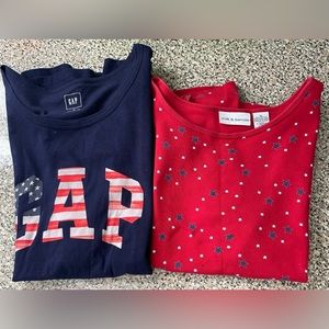2 patriotic shirts, size: extra large